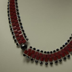 Tila Necklace, Sideways Necklace, Linda V Jewelry, Tila Jewelry, Handmade Jewelry